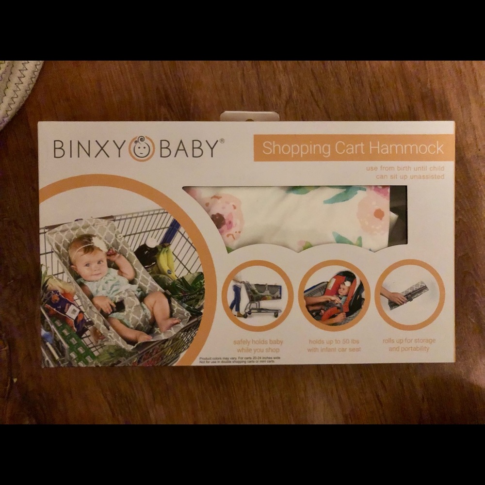 Binxy Baby Floral Shopping Cart Hammock, Brand New